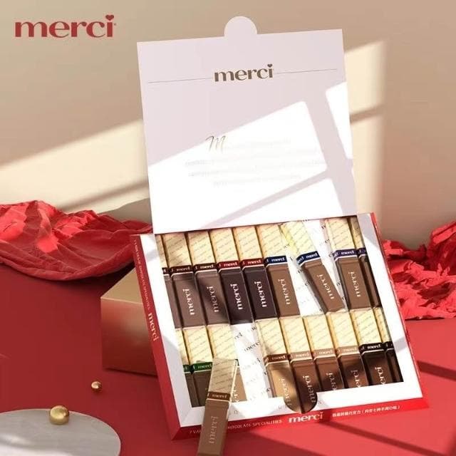 HanNaMiChan高端質量Merci巧克力250g繽紛禮盒裝7中口味絲滑節日浪漫經典美味