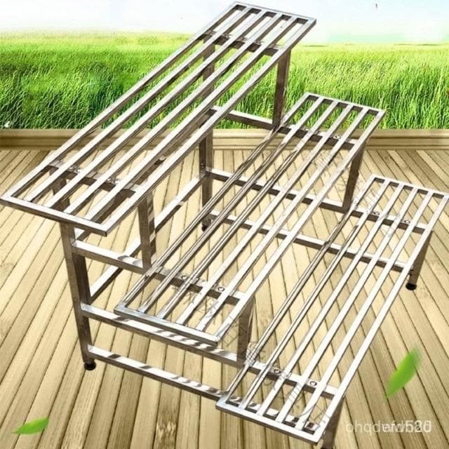 不鏽鋼花架 多層階梯置物架 花盆 盆栽花架 花架陽臺落地式 花盆架 多肉花架 盆栽架 植物架 不鏽