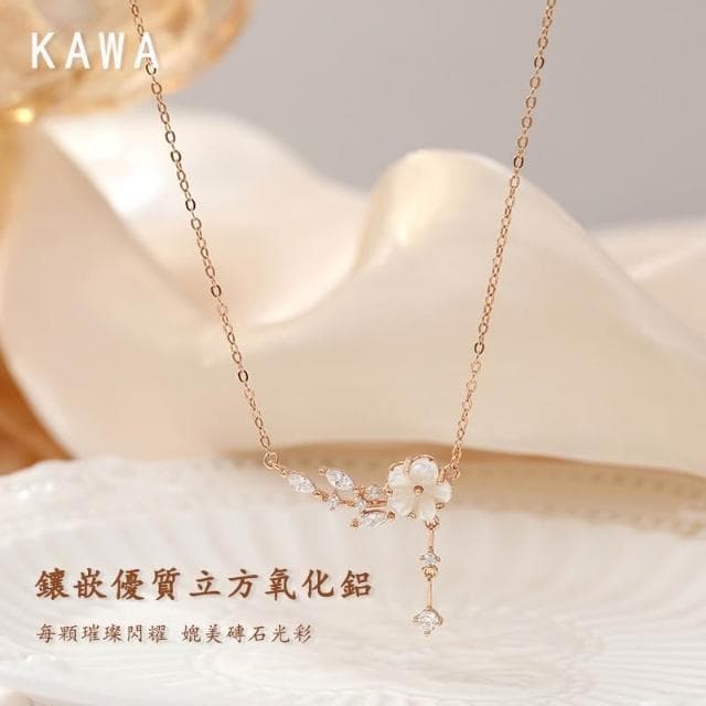 KAWA 七夕特賣 S925 純銀項鍊 鎖骨鏈 項鏈 銀飾項鍊 銀鏈 不褪色 閨蜜項鍊 情人節禮物 37Q