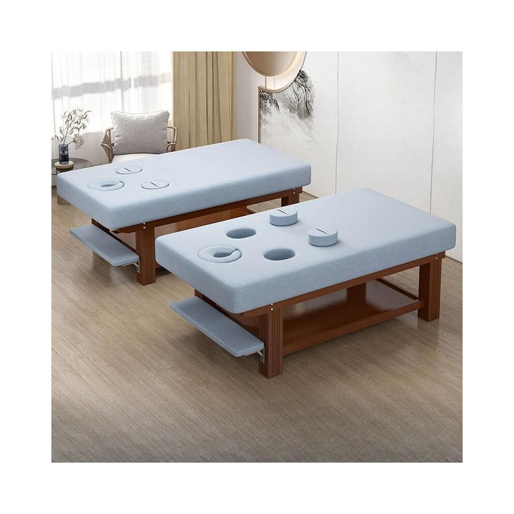 加寬實木美容床按摩床中醫推拿理療床美容院專用床帶手臂洞看手機