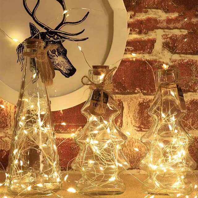 舒米好物 三檔閃燈 LED 銅絲燈 1米(生日佈置 聖誕節裝飾 禮物包裝 求婚佈置 派對佈置 情人節)