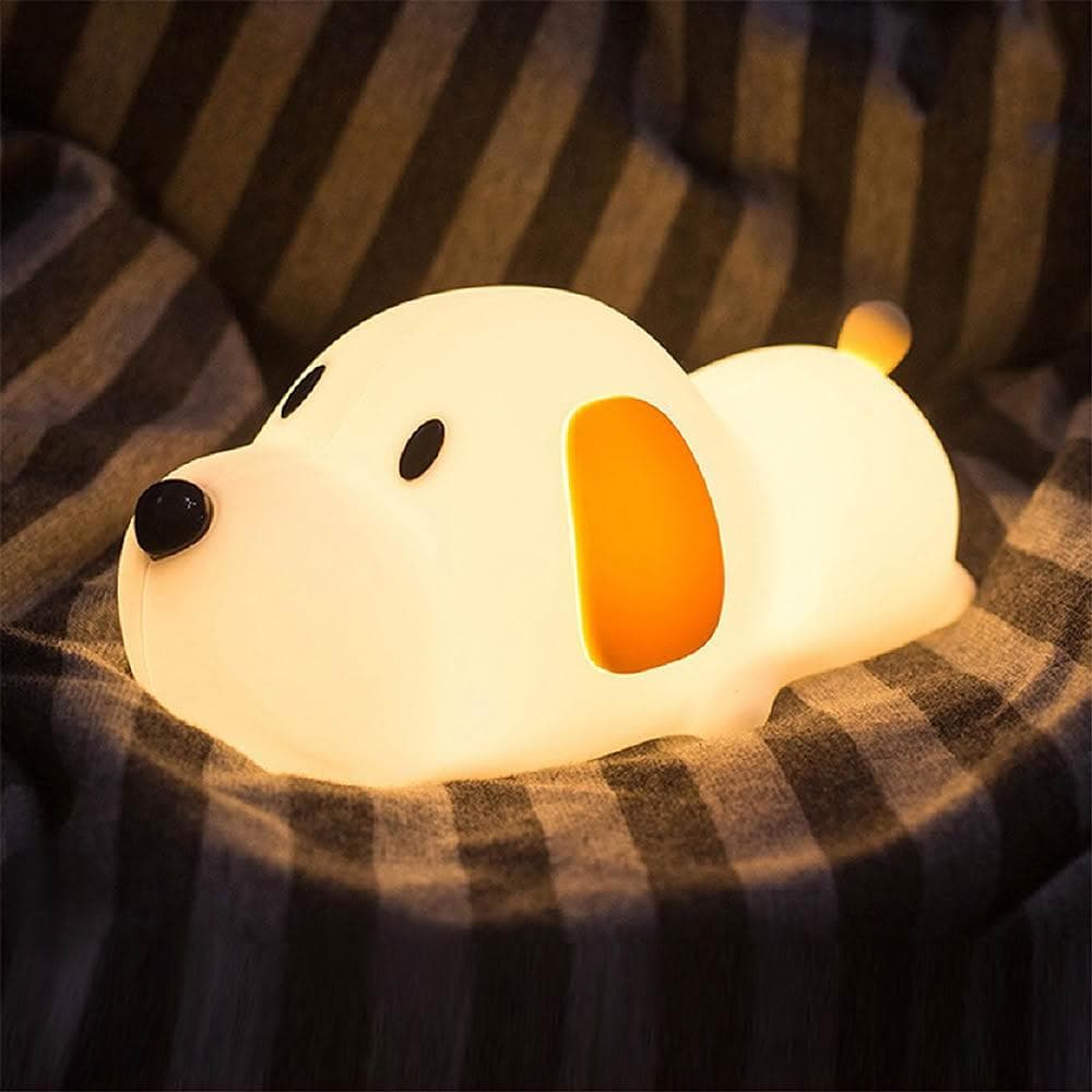 舒米好物 拍拍燈 LED 小夜燈 伴眠燈_狗狗(白色 情人節禮物 生日禮物 躺平鴨 交換禮物)