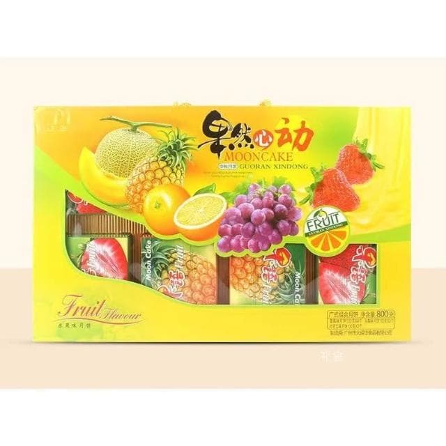 HanNaMiChan大嶸華果然心動800g廣式組合水果月餅中秋禮盒送長輩親友品嘗美食