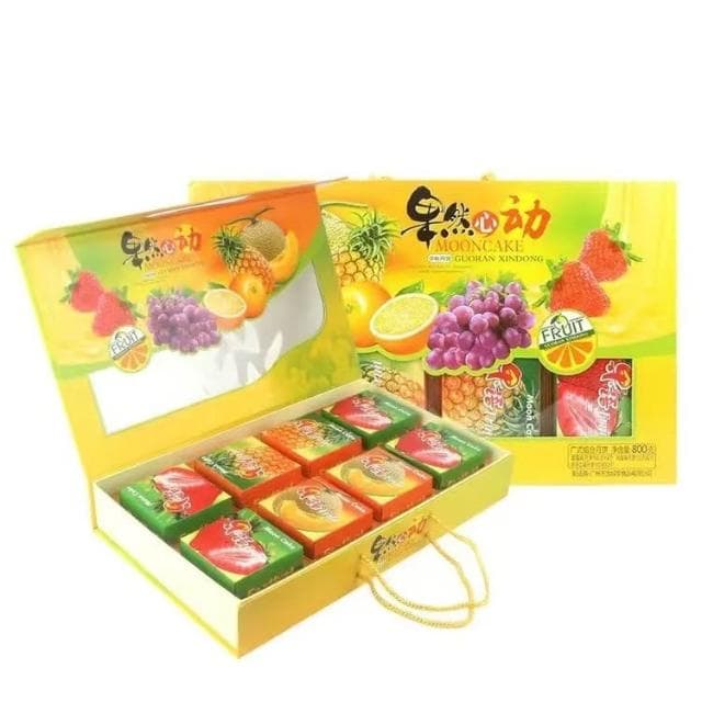 HanNaMiChan大嶸華果然心動800g廣式組合水果月餅中秋禮盒送長輩親友品嘗美食