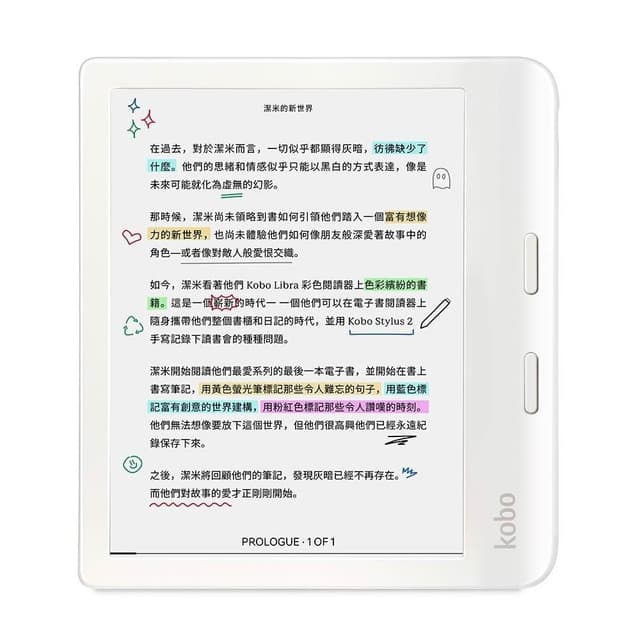 樂天 Libra Colour 7吋彩色電子書閱讀器(白色)