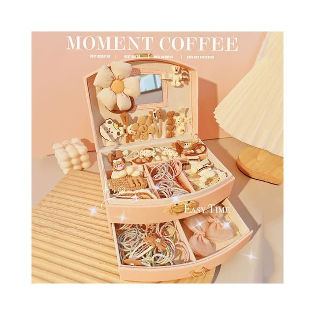 含發票 生日禮物女童首飾收納盒女孩兒童公主首飾盒發飾發夾飾品收納盒