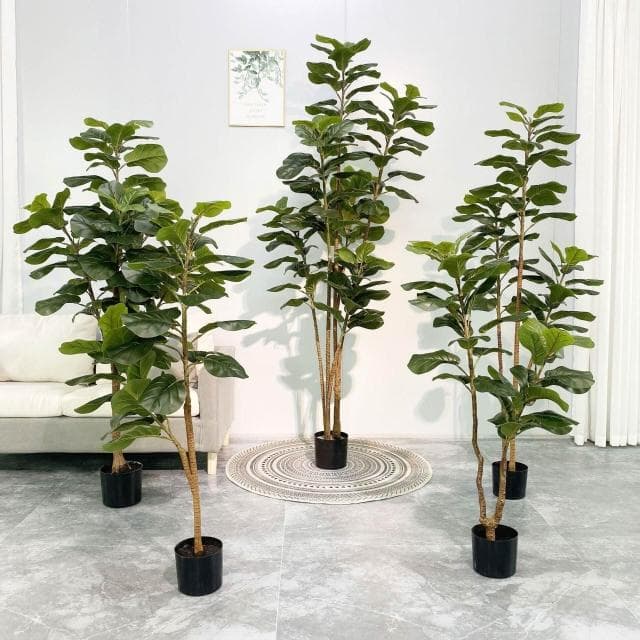 百信百貨 免運 盆栽植物北歐綠植仿真樹盆景室內客廳裝飾擺件落地風琴葉榕大型假