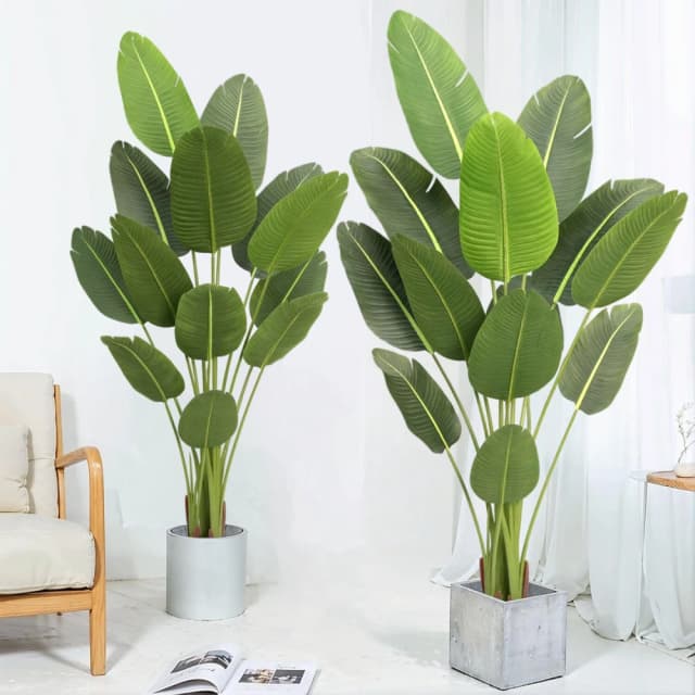 百信百貨 免運 大型北歐網紅仿真植物旅人蕉盆栽室內裝飾天堂鳥假綠植盆景