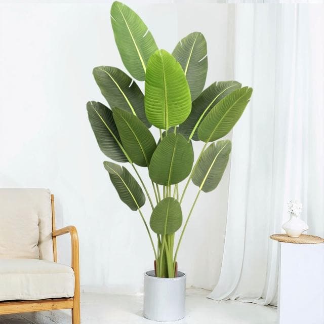 百信百貨 免運 大型北歐網紅仿真植物旅人蕉盆栽室內裝飾天堂鳥假綠植盆景