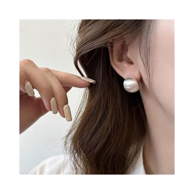 耳環金屬拉絲曲面橢圓耳釘小眾獨特耳環輕奢大氣高級感氣質耳飾輕盈精緻輕奢高級韓國不過敏看不膩超閃耳環耳飾飾品配禮服百搭禮物