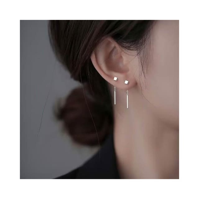 耳環耳釘女新款潮耳線簡約氣質耳環冷淡風百搭耳鏈幾何顯瘦輕盈精緻輕奢高級韓國不過敏看不膩超閃耳環耳飾飾品配禮服百搭禮物
