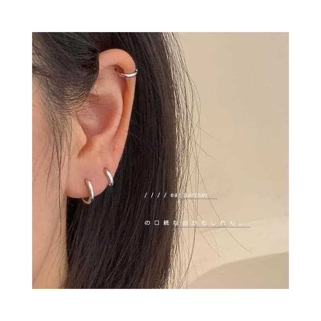 耳環銀圈圈耳環女潮睡覺免摘韓國冷淡風氣質小巧百搭耳圈耳扣輕盈精緻輕奢高級韓國不過敏看不膩超閃耳環耳飾飾品配禮服百搭禮物