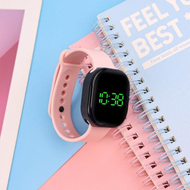 兒童手錶小學生靜音考試電子錶男女孩簡約戶外防水運動手錶國高中小巧多功能手錶青少年男生防摔機械錶兒童生日禮物小朋友高顏值錶