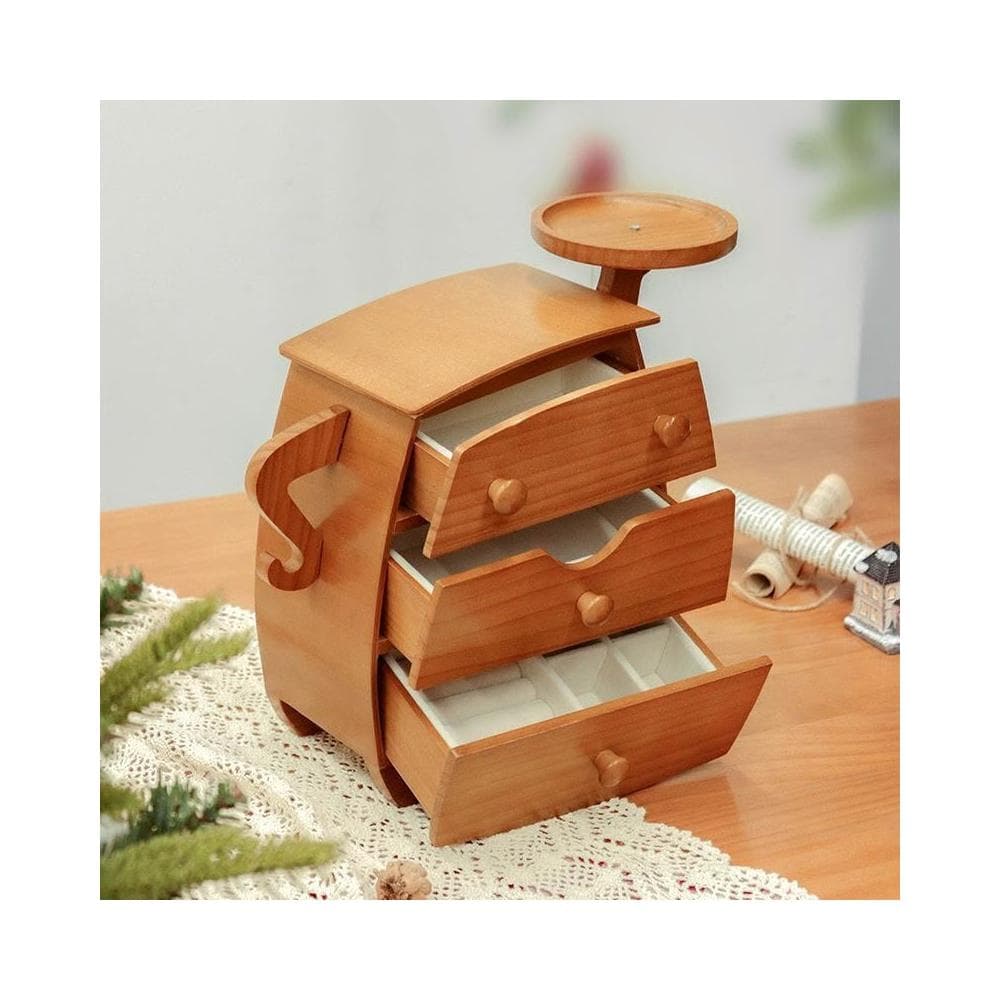 含稅免運 蓮科胖墩墩首飾盒化妝品收納盒手飾品項鏈新婚生日