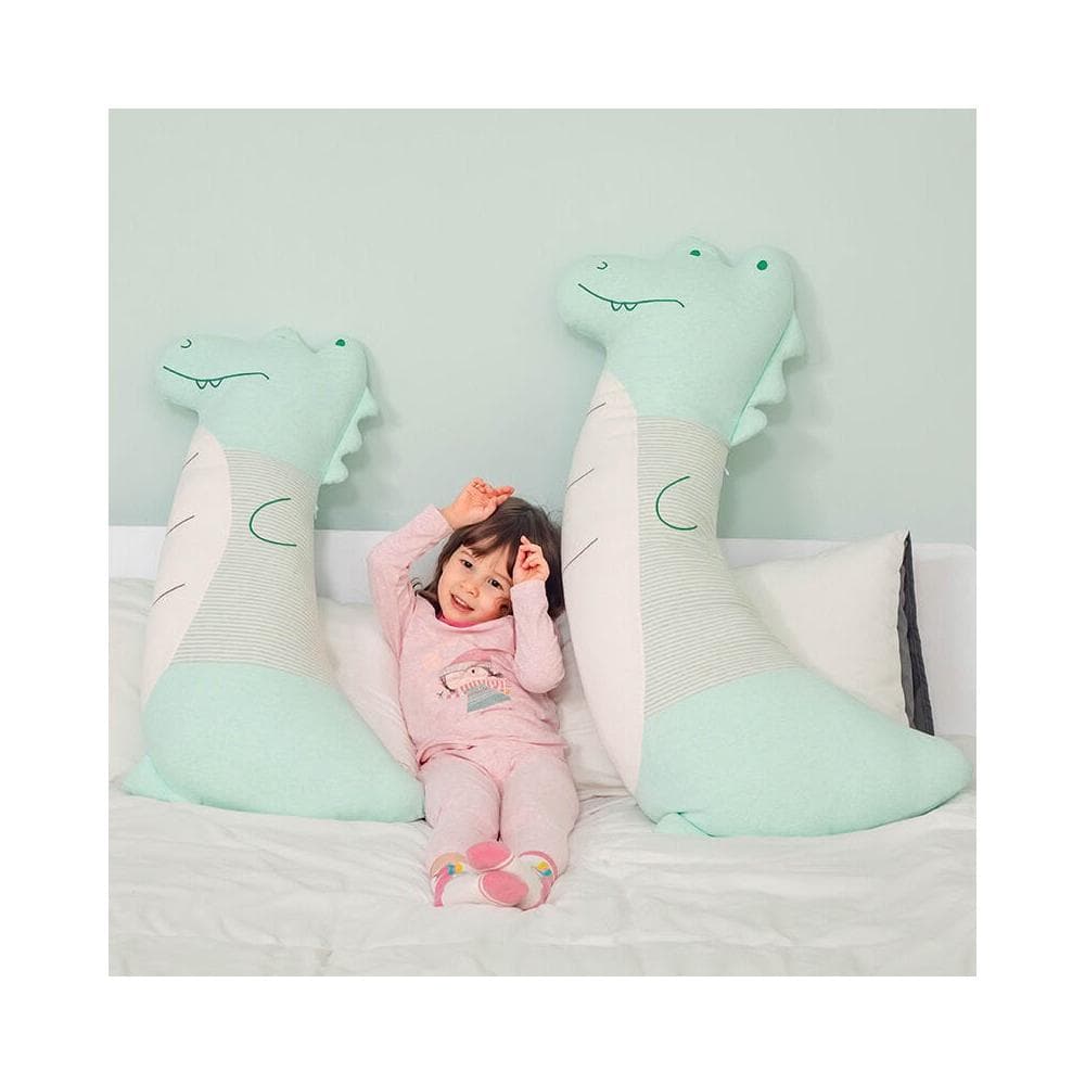 純棉鳄魚長條枕兒童房床上睡覺夾腿可愛抱枕送男孩生日禮物抱睡 da329318