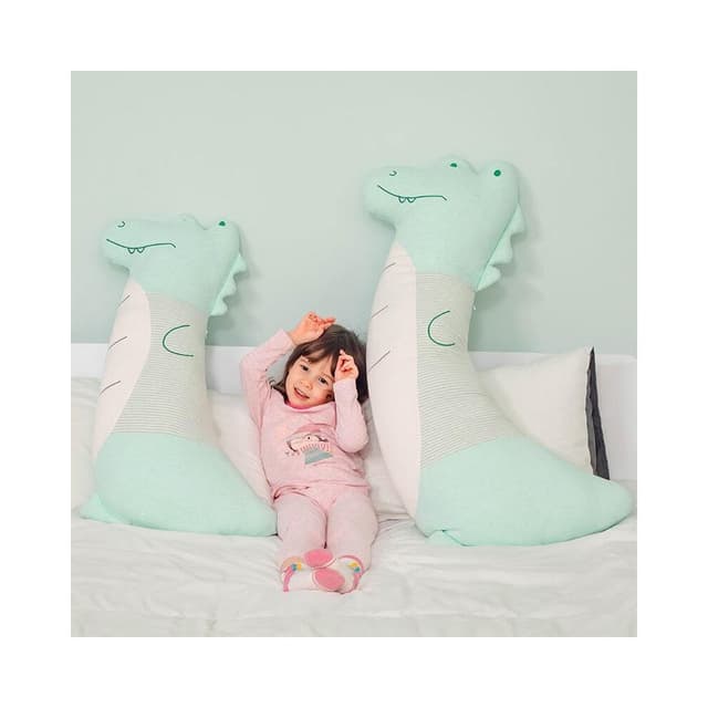純棉鳄魚長條枕兒童房床上睡覺夾腿可愛抱枕送男孩生日禮物抱睡 da329318