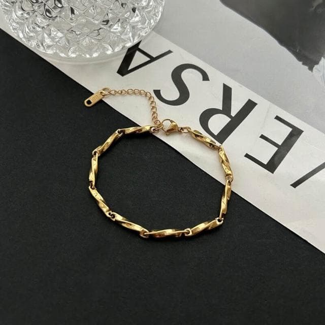 手鏈時尚個性莫比烏斯钛鋼手鏈 ins氣質設計情侶手飾大方氣質日常通勤防過敏派對約會手鏈輕盈手鏈手環手串手飾簡約百搭高級感