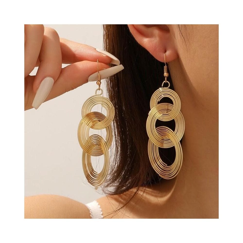 耳環金屬大圓圈長款耳環韓國氣質設計感耳環個性吊墜耳釘耳墜女不過敏看不膩超閃耳環耳飾飾品不褪色百搭禮物輕盈精緻輕奢高級韓國