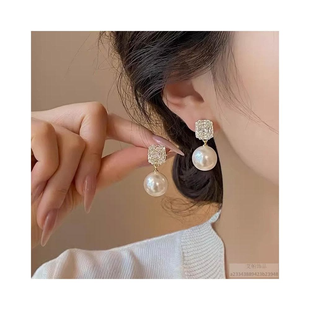 耳環s銀針珍珠高級輕奢小眾百搭氣質耳環小香耳飾義烏新款飾品夏季不過敏看不膩超閃耳環耳飾飾品不褪色禮物輕盈精緻輕奢高級韓國
