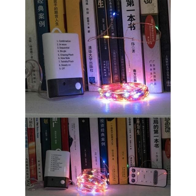 USB/電池兩用LED彩燈串【黑馬燈城】｜銅線燈/相片夾燈/球燈/婚禮燈/求婚燈/禮物燈/聖誕節燈/遙控燈【A1502】