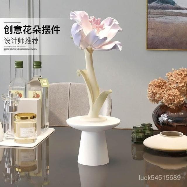 【含運#含稅】輕奢仿真花卉工藝品擺件客廳餐廳傢居裝飾品喬遷生日禮物