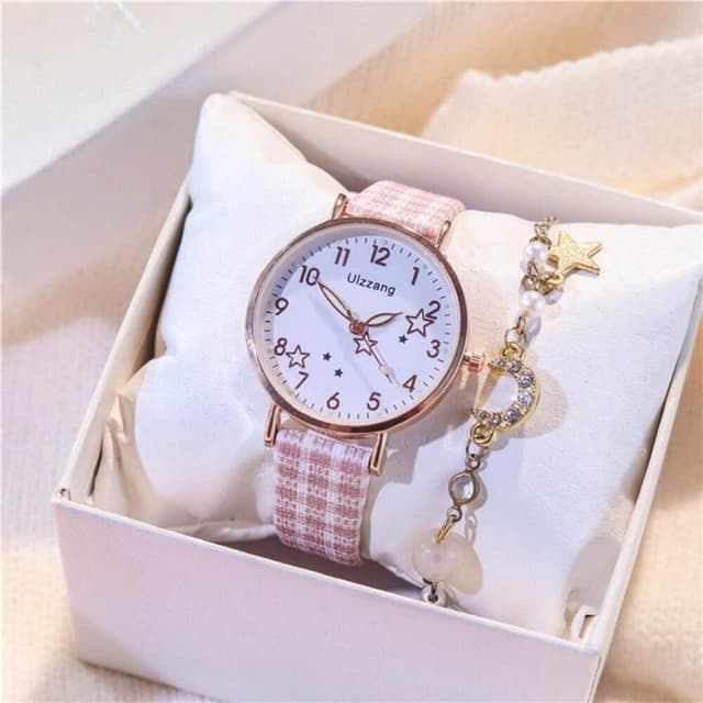 手錶套裝女氣質小眾ins風女用手錶女款學生簡約石英錶國高中生光動能腕錶小朋友高顏值手錶女童可愛生日禮物輕奢高級感手錶