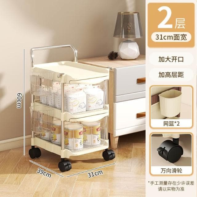 小推車嬰兒用品置物架餵養臺零食玩具衣服多層抽屜式收納櫃收