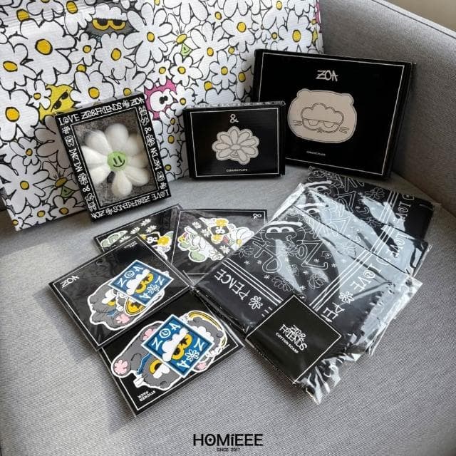 Homieee ZO & FRIENDS GD 權志龍 灰貓 雛菊 瓷盤 貼紙 購物袋 週邊商品 ZOA