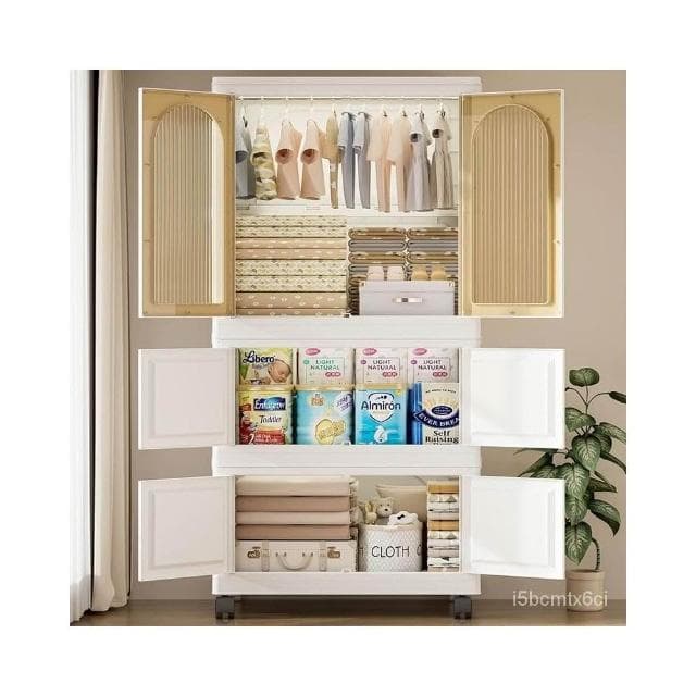 免運   免安裝寶寶衣櫃小孩臥室多層收納櫃嬰兒小衣櫥傢用簡易收納儲物櫃窄縫收納櫃 縫隙收納櫃 櫃子