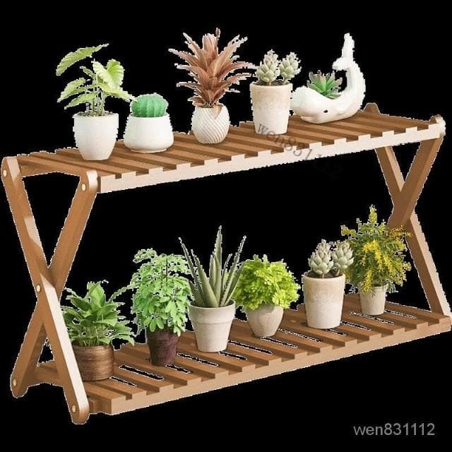 凱莎優選 陽臺花架子室內多層實木客廳傢用置物架多肉綠蘿花盆架裝飾植物架 花架 盆栽架 陽臺花架子 室內多層實