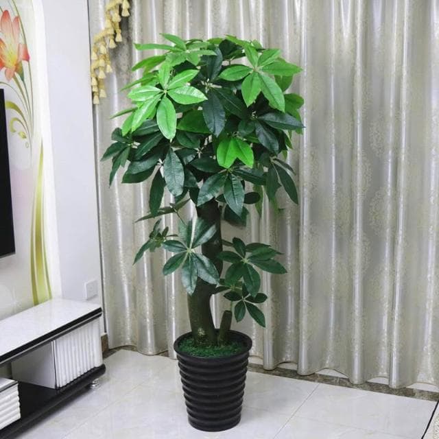 假樹發財樹植物大型落地盆栽樹塑料假花客廳室內花裝飾假綠植