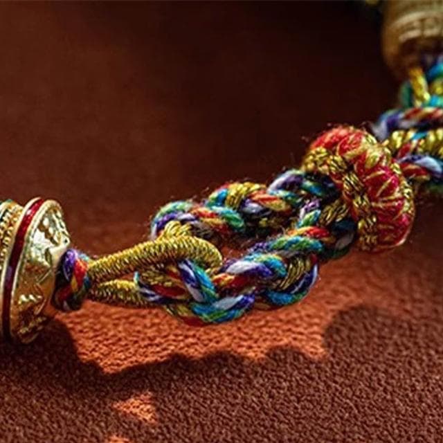 【LEESA】金剛結\六字真言手繩\五彩繩\保平安\手工編織\紅繩手鍊\本命年\五行開運\手繩\手鍊\轉運珠\藏式手鍊\禮物