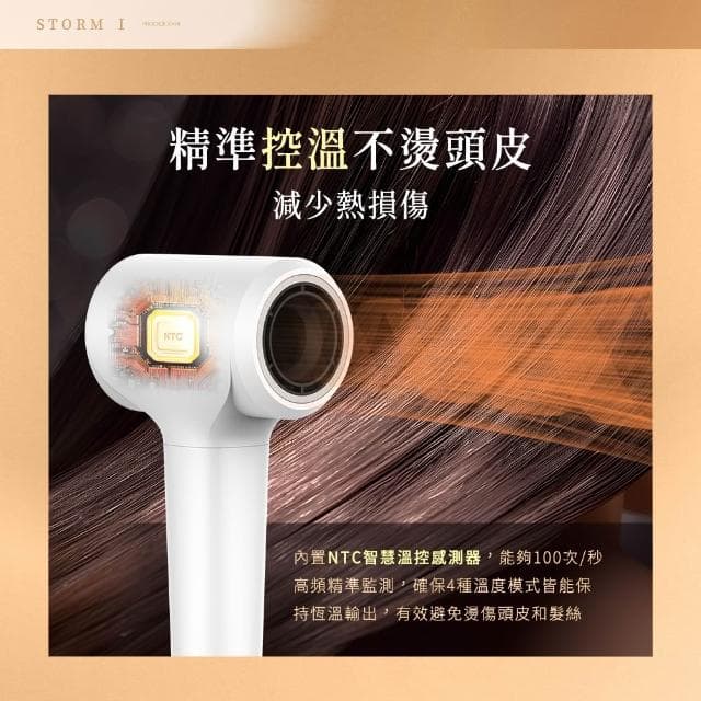 【Arlink】STORM I 2億高濃度負離子 高速負離子吹風機(吹風機/ 旅行吹風機/ 速乾吹風機)