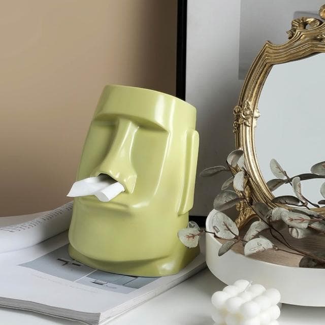 【Loha 樂活家】創意雕塑紙巾盒 巨石人像 紙巾盒 陶瓷紙巾盒 搞怪抽紙盒 擺件抽紙盒 復古創意抽紙盒 實用擺件