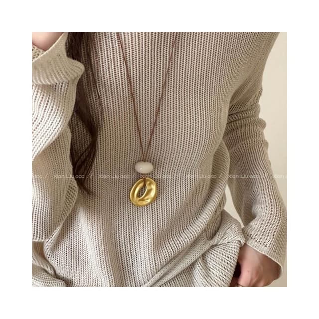 項鏈韓系ins風幾何吊墜項鏈女新款輕奢小眾高級感長款毛衣鏈配飾項鍊女珍珠項鍊時尚百搭吊墜項鍊長項鍊飾品毛衣鍊生日禮物