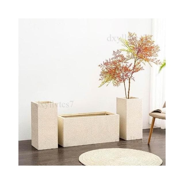 長方形花箱真石漆水泥花盆戶外種植箱市政景觀工程花盆廠家清倉戶外花箱大盆栽容器大花盆植物箱