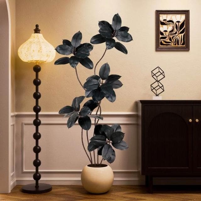 暖巢家居 橡皮樹仿真綠植客廳落地擺件室內大型仿生盆栽假植物裝飾樹仿真花