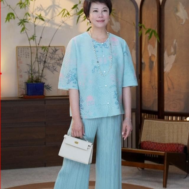 2025新款春裝夏裝中老年新中式端莊大氣套裝衣服母親節禮物媽媽裝