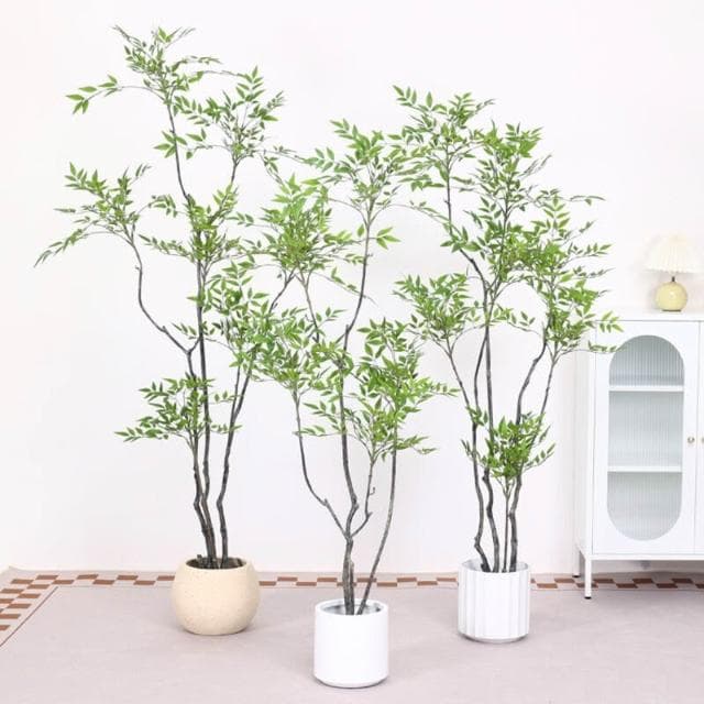 百信百貨 免運 仿真植物假綠植盆栽室內客廳大型落地裝飾假樹擺件盆栽仿真南天竹