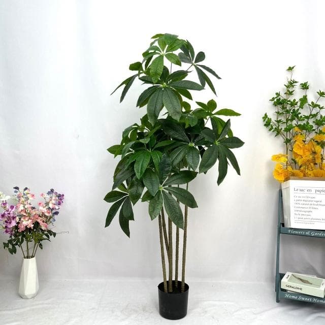 百信百貨 免運 假綠植仿真發財樹盆栽盆景 室內裝飾仿生植物 客廳大型落地擺件