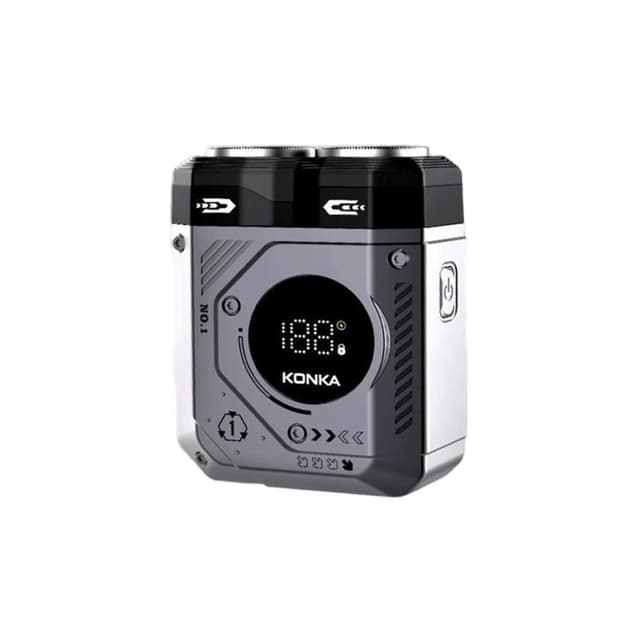【ibits】KONKA康佳 數顯電動刮鬍刀 Type-C充電 弧面雙環刀網 IPX7防水 KTXD-0815-T
