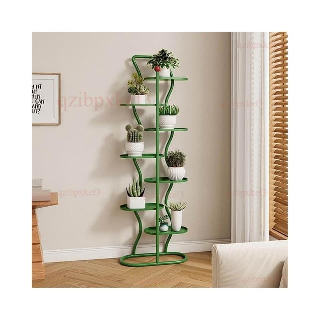 北歐多層落地式花架子 室內客廳置物架 鐵藝多肉花架 陽台植物花盆架 多功能植物架 盆栽置物架 室內花
