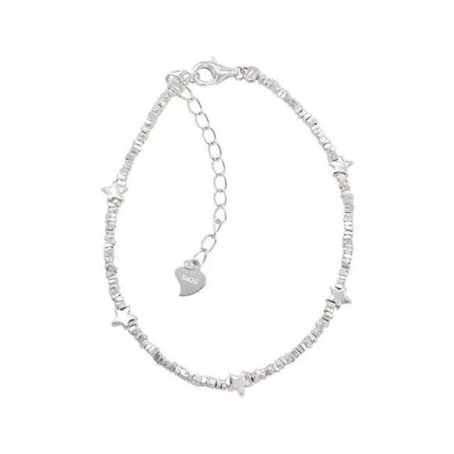 手鍊小清新輕奢碎銀星星S銀手鏈女高級感冷淡風小眾設計配飾手鏈時尚百搭手鏈手環手鐲可調整大小精緻甜美手鍊情侶手繩送禮禮物