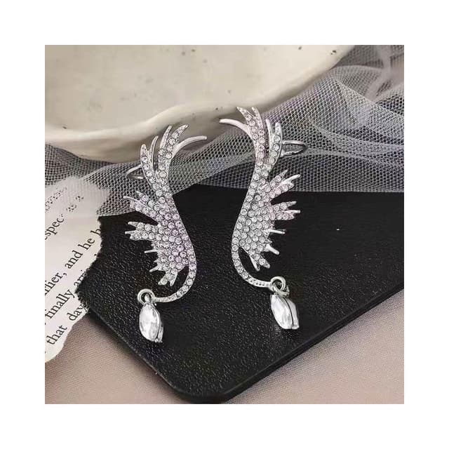 耳環新款天使之翼耳骨時尚氣質小眾設計感百搭高級感個性耳飾耳環耳釘耳飾女生耳環法式耳環流行百搭耳釘生日禮物貼耳耳環