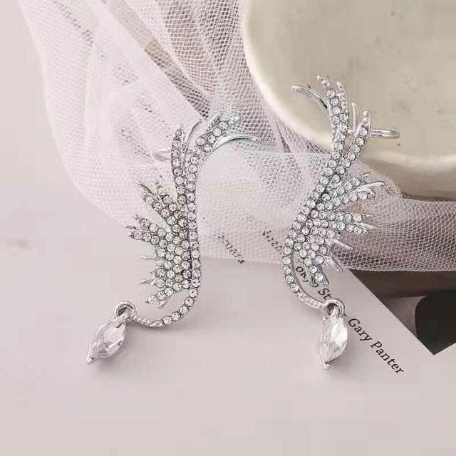 耳環新款天使之翼耳骨時尚氣質小眾設計感百搭高級感個性耳飾耳環耳釘耳飾女生耳環法式耳環流行百搭耳釘生日禮物貼耳耳環