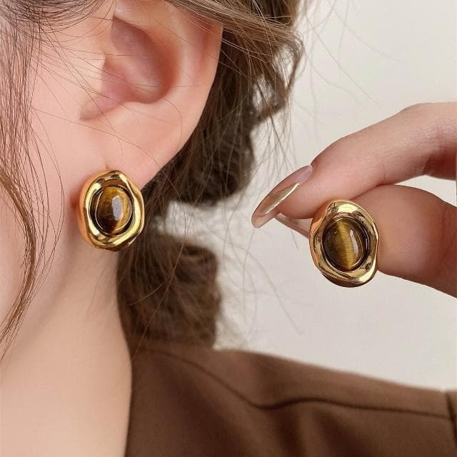 耳環女銀針美拉德幾何耳釘女新款氛圍感耳環耳飾秋冬百搭簡約耳環耳釘耳飾女生耳環法式耳環流行百搭耳釘生日禮物貼耳耳環