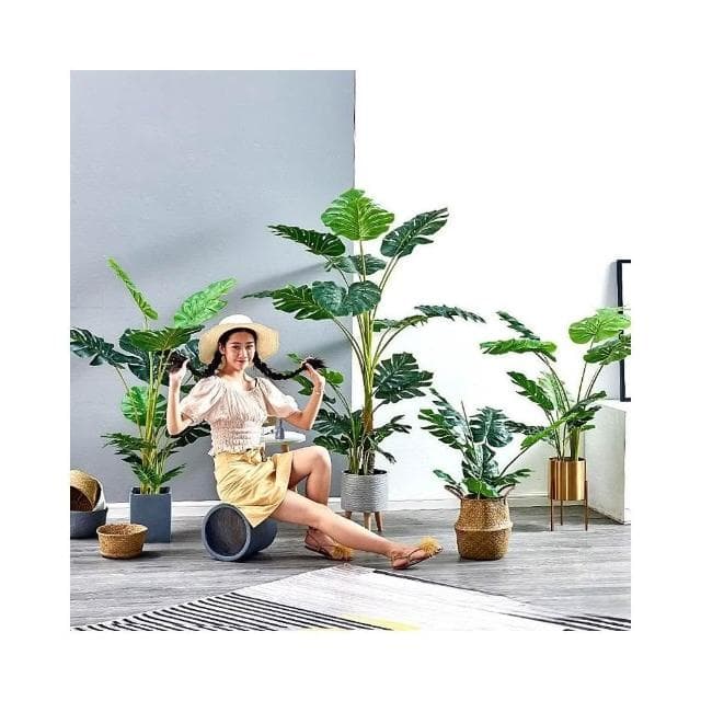 仿真綠植 樹 龜背葉 琴葉榕 大型北歐風仿真植物落地旅人蕉盆景室內裝飾盆栽網紅綠植擺件假樹