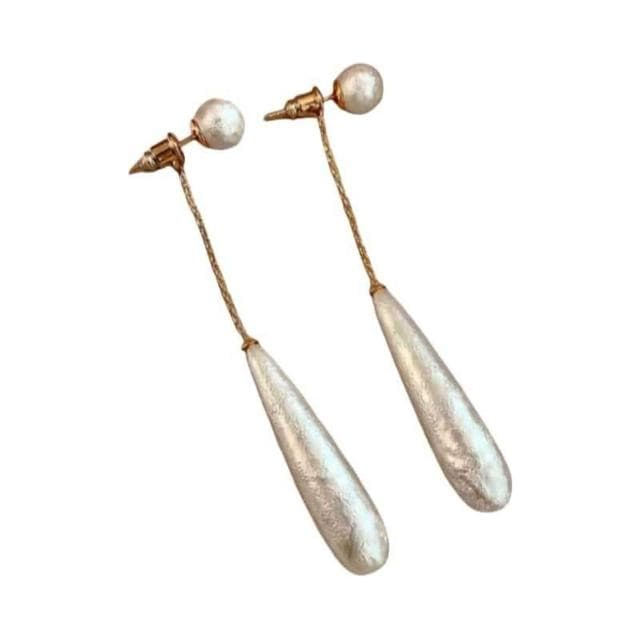 耳環法式優雅美學~紋理水滴珍珠耳環女小眾設計高級感兩戴式耳釘耳飾耳環耳釘耳飾女生耳環法式耳環流行百搭耳釘生日禮物貼耳耳環