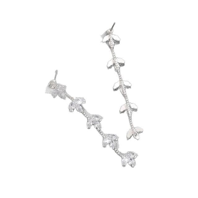 耳環一對高級感時尚锆石水晶耳環水鉆耳墜輕奢氣質女簡約長款耳環耳墜耳環耳釘耳飾女生耳環法式耳環流行百搭耳釘生日禮物貼耳耳環