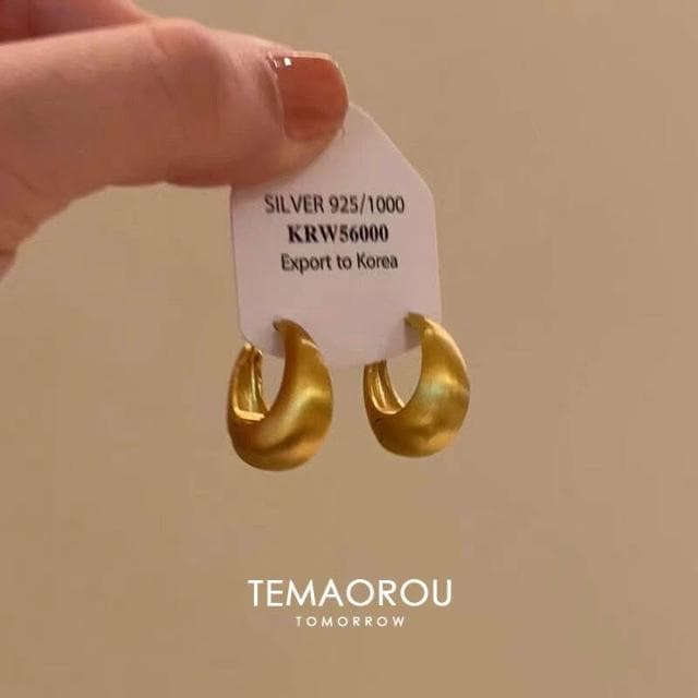 耳環金屬感交叉雙環幾何耳環小眾獨特耳圈耳扣輕奢高級感耳環耳釘耳飾女生耳環法式耳環流行百搭耳釘生日禮物貼耳耳環